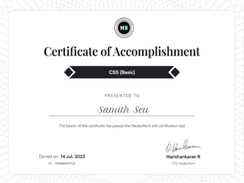CSS (Basic) certificate image